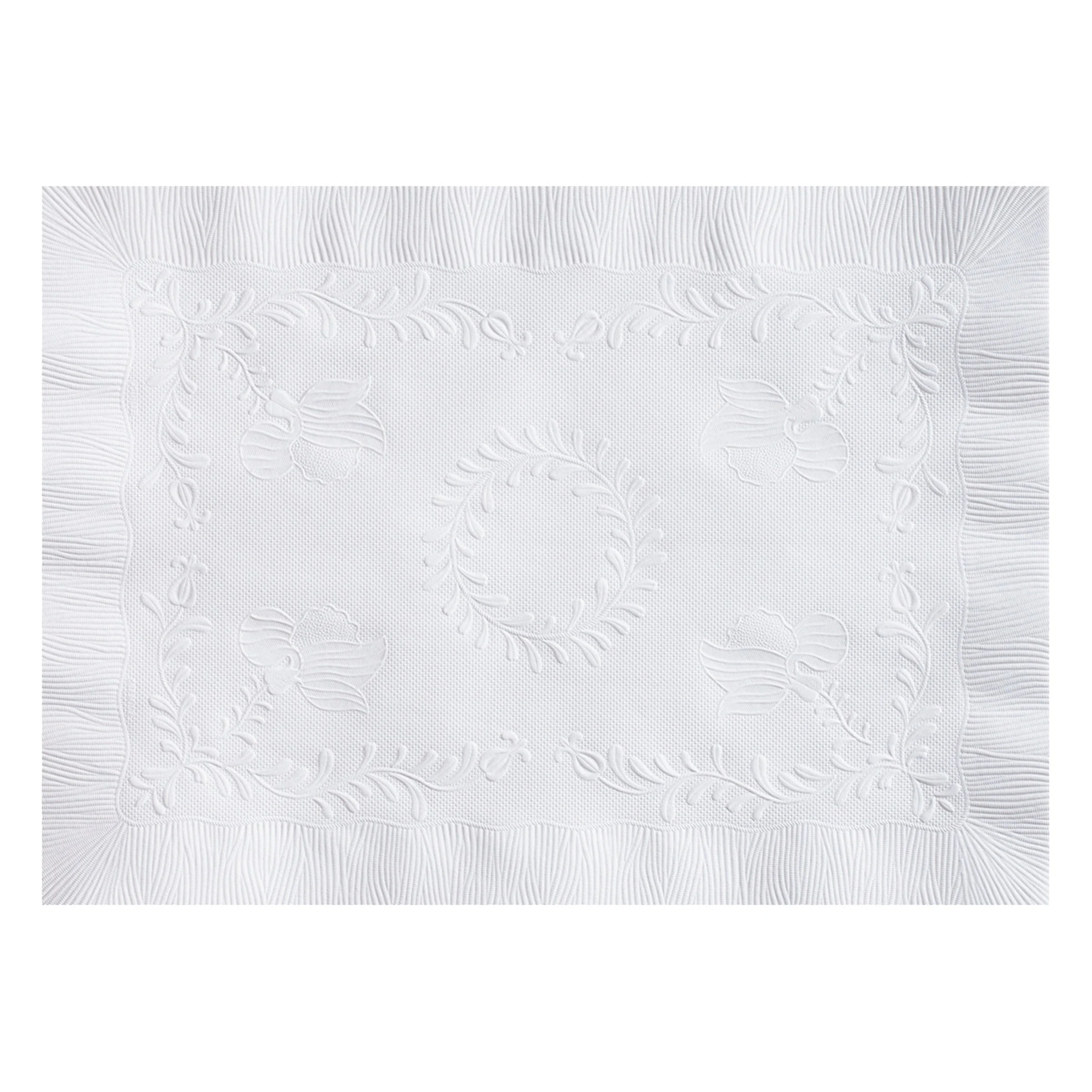 Placemat  Paper White 10X14 Anniversary Straight Edge