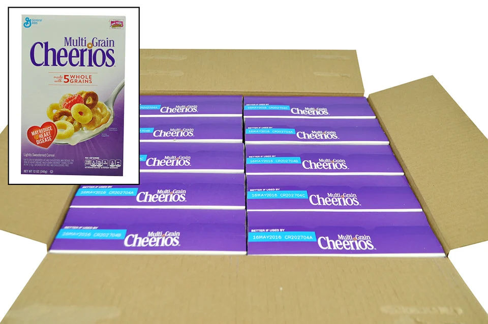Multigrain Cheerios Cereal Box 12 Ounce Size - 10 Per Case.