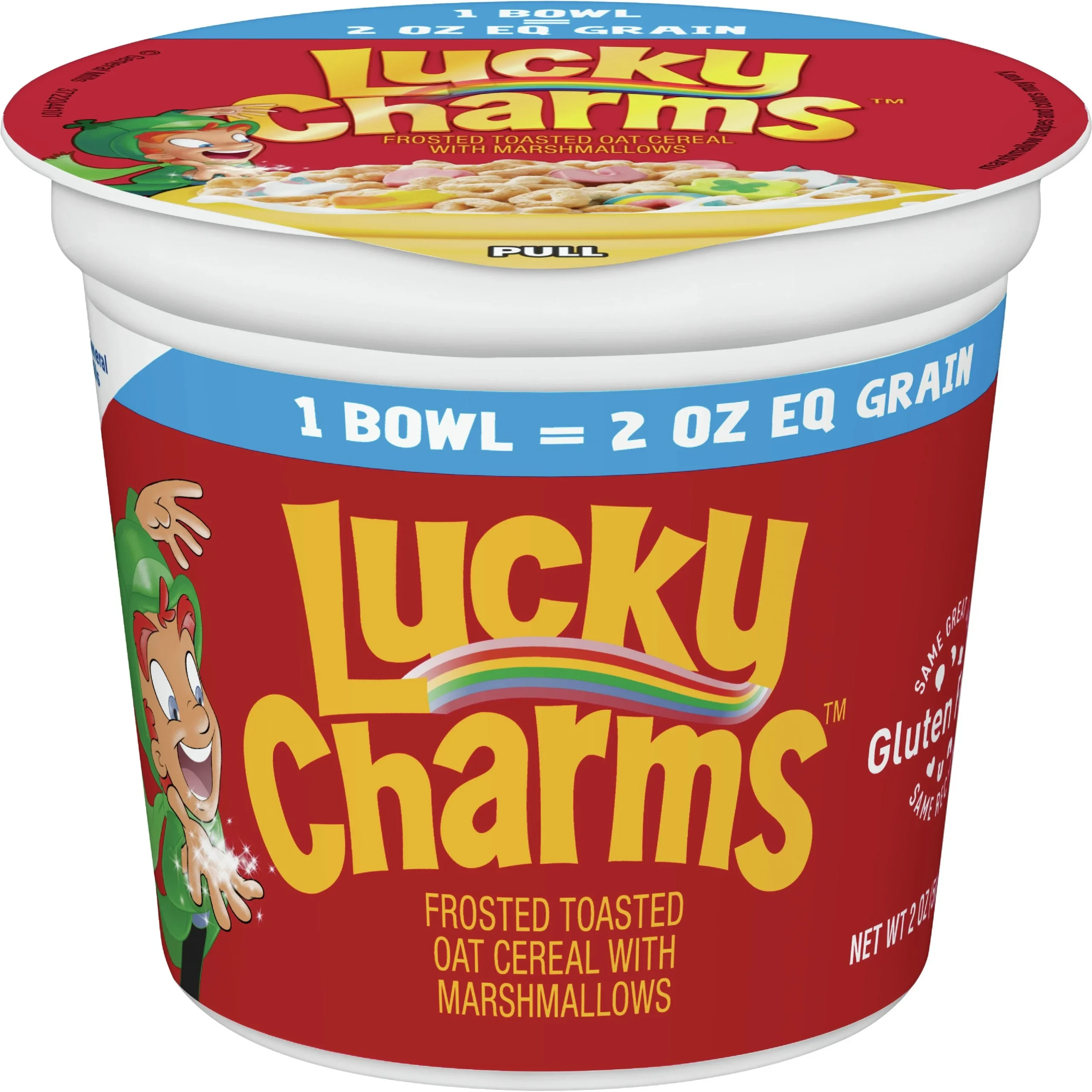 Lucky Charms Cereal Single Serve K Ozeq Grain 2 Ounce Size - 60 Per Case.