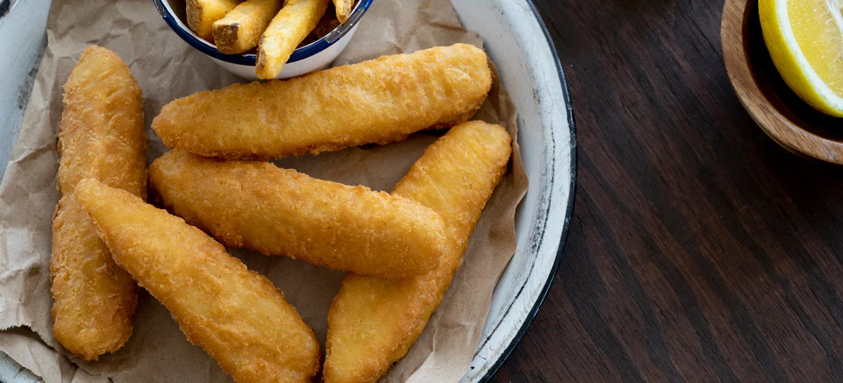Mrs. Friday's Beer Bat Cod Fillets Appx 2.5 Pound Each - 4 Per Case.