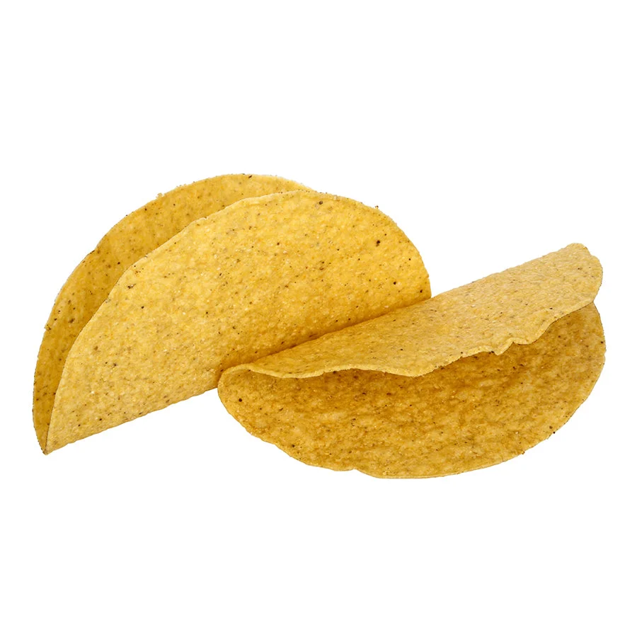 Mission 7 Inch Large Yellow Taco Shells 25 Count Packs - 8 Per Case.