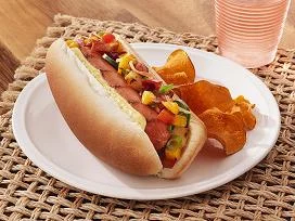 Hot Dog Turkey 6 Inch Cooked Frozen 5 Pound Each - 2 Per Case.