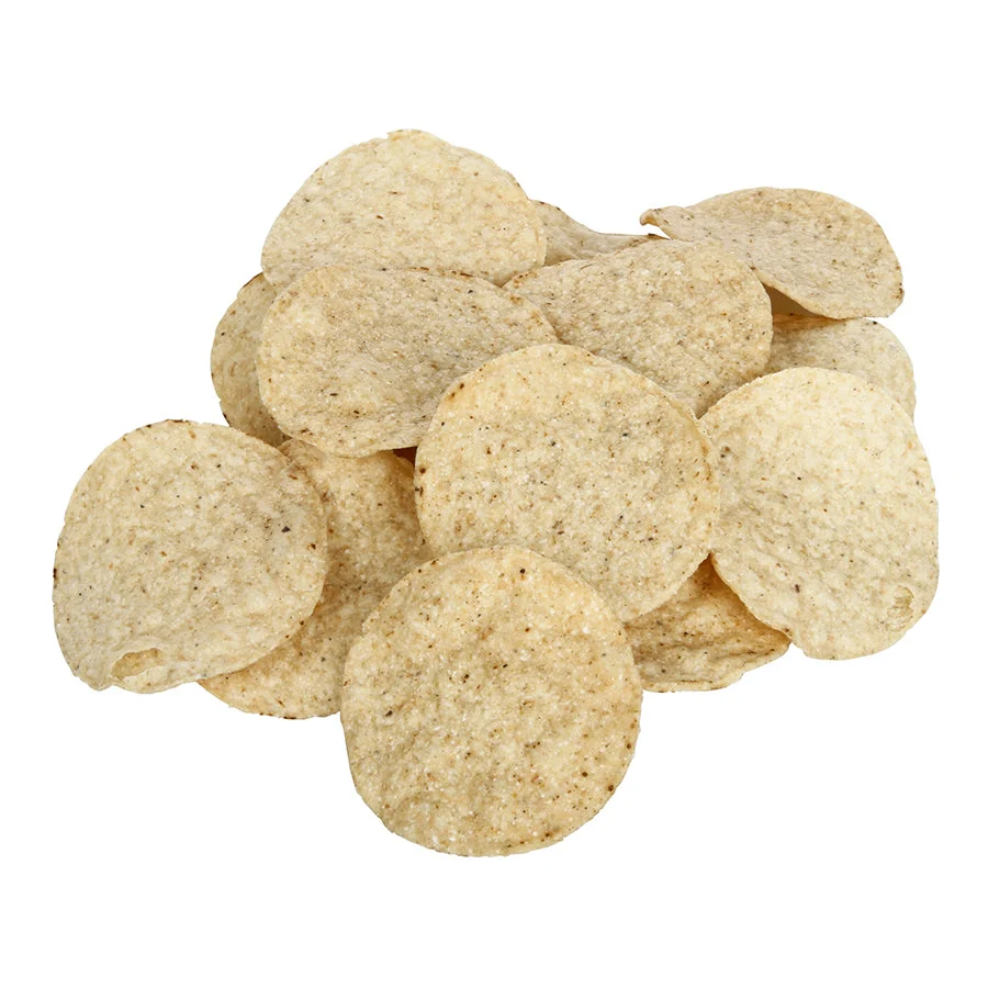 Mission White Round Tortilla Chips 2 Pound Each - 6 Per Case.