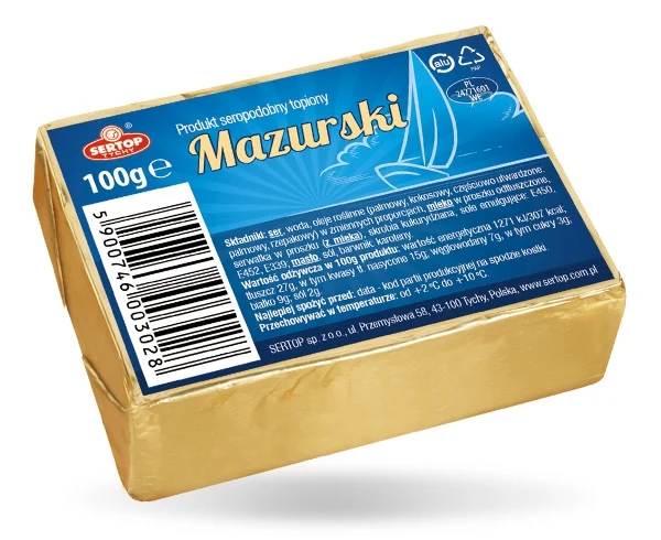 Sertop Melted Cheese, Mazurski 100g/10pack