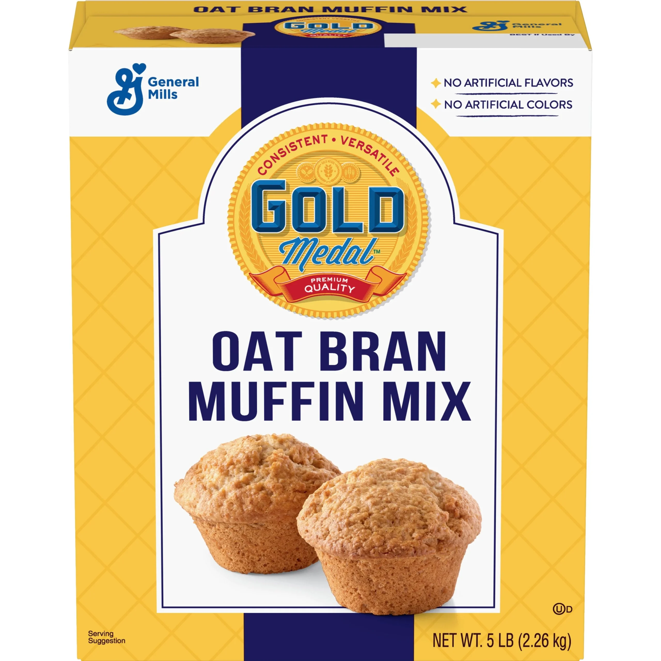 Gold Medal Muffin Mix Oat Bran 5 Pound Each - 6 Per Case.