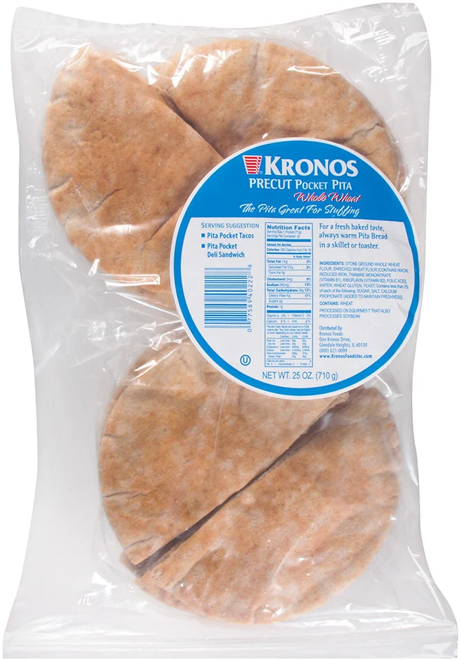 Pita 6 Inch Wheat Kt Prect 10 Each - 12 Per Case.