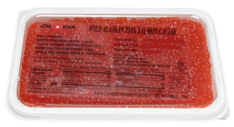 49TH STAR Wild Alaskan Pink Salmon Caviar 500g