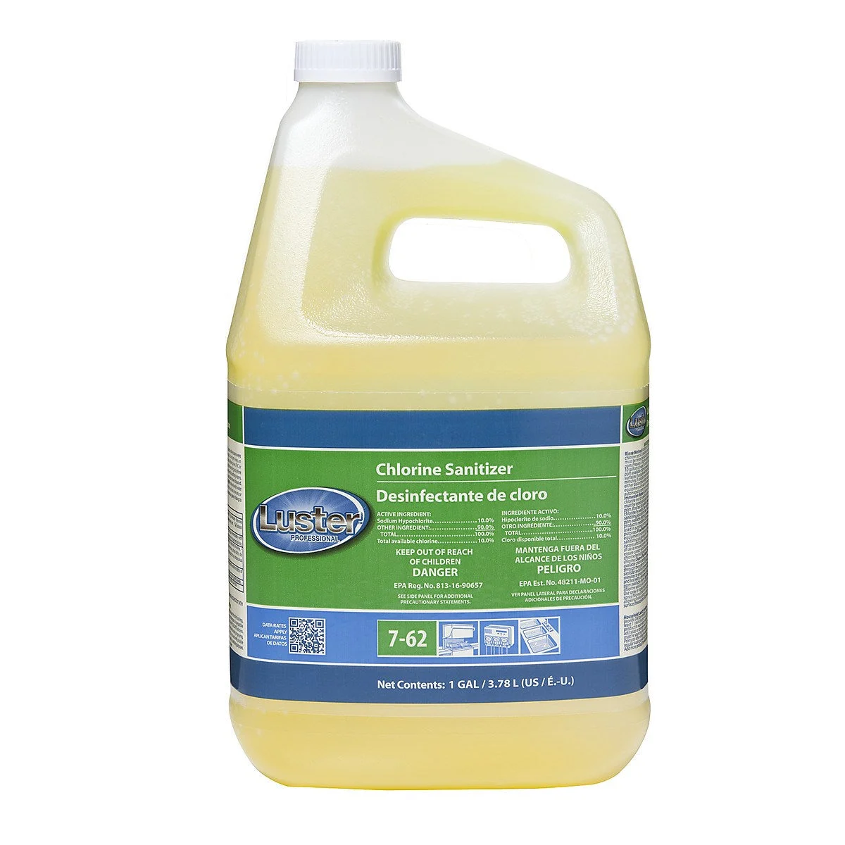 Luster Professional Chlorine Sanitizer Concentrate Open Loop 7-62 2/1 Gal