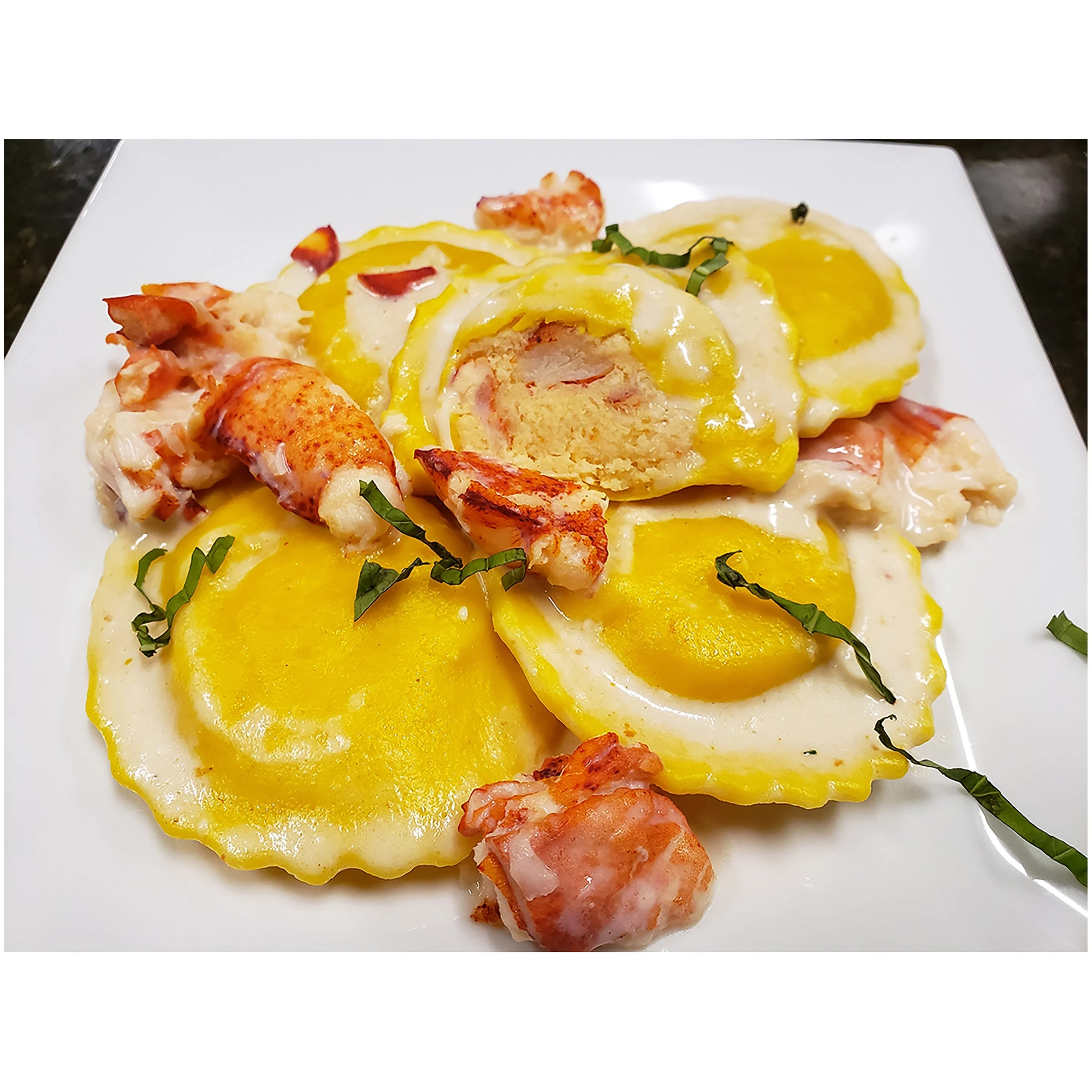 Joseph's Gourmet Pasta Chunky Maine Lobster Ravioli 3 Pound Each - 2 Per Case.