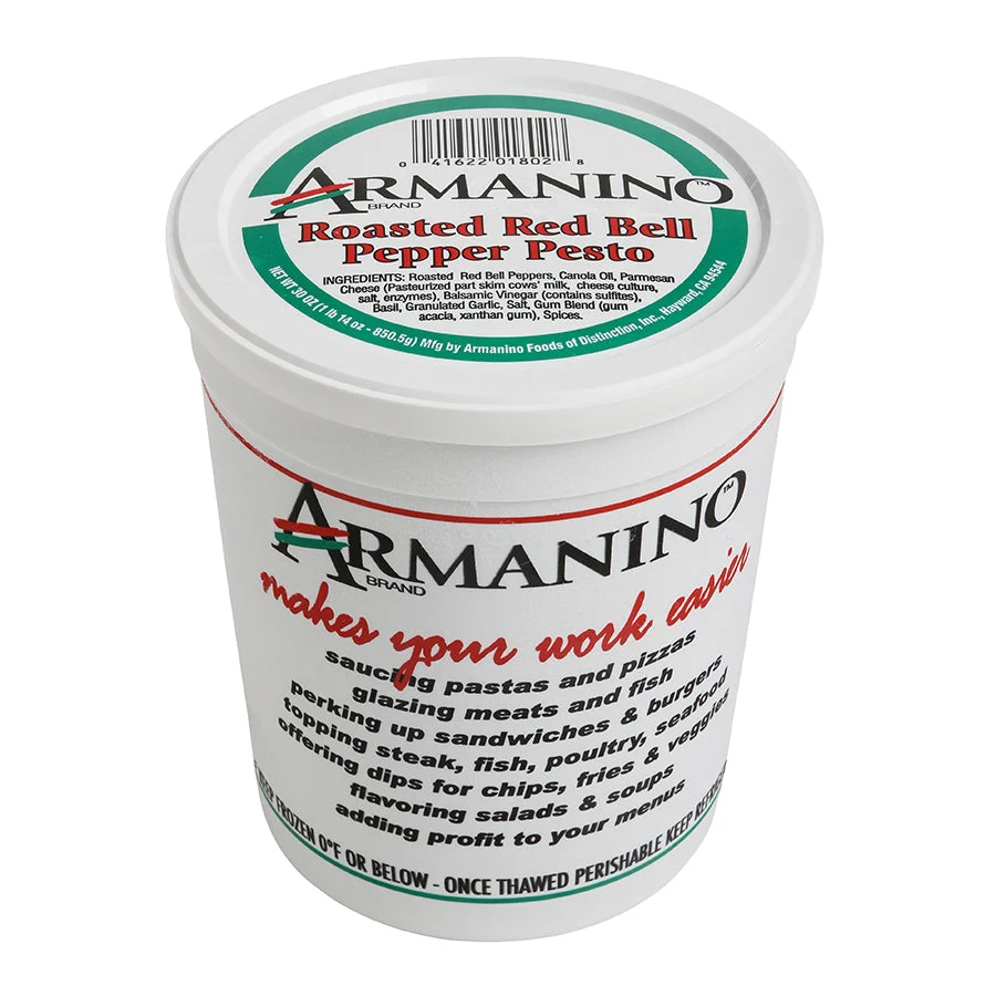 Pepper Bell Red Roasted Pesto Frozen 30 Ounce Size - 3 Per Case.