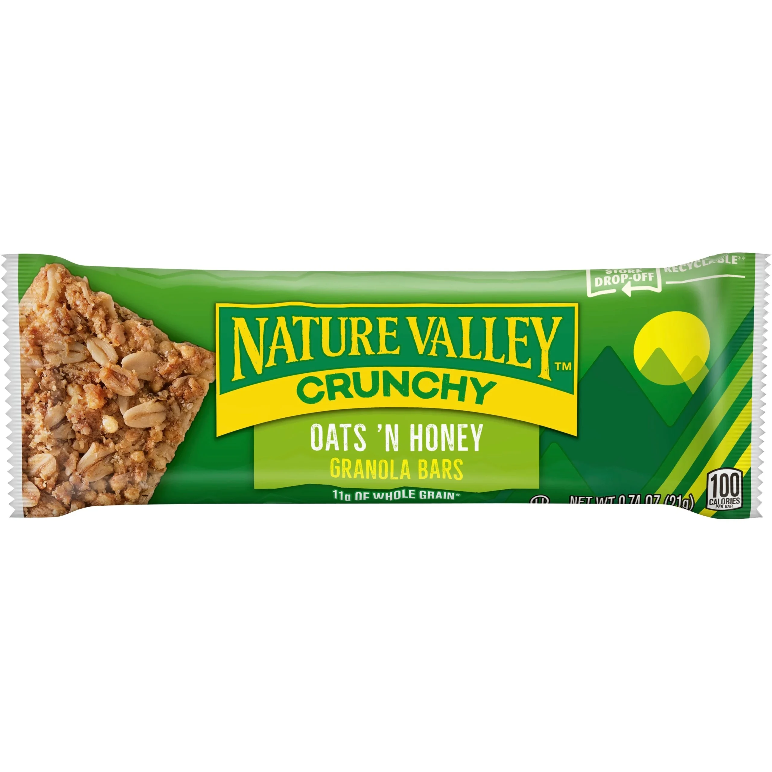 Nature Valley Crunchy Granola Bars Oats 'n Honey 0.74 Ounce Size - 144 Per Case.