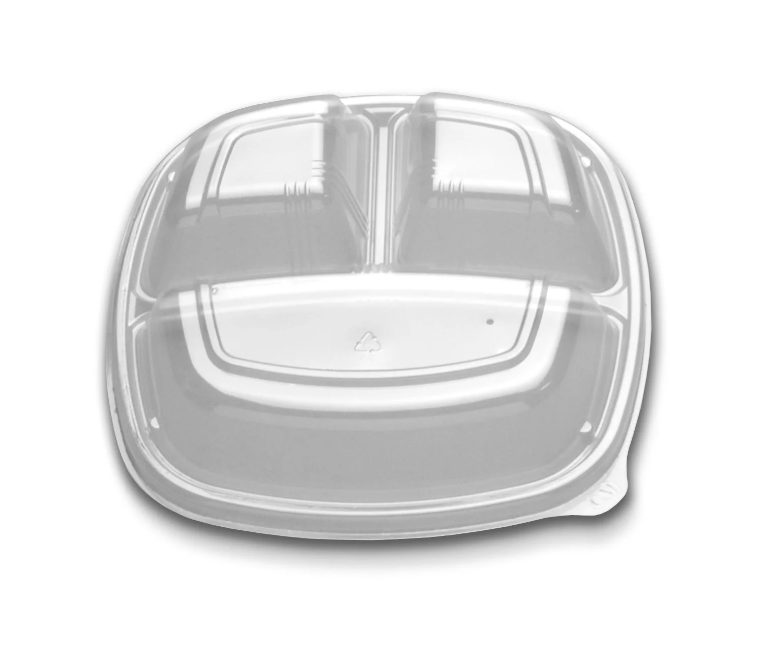 Forum 9" Square Ps 3-Comp. High Dome Lid W/1Vent