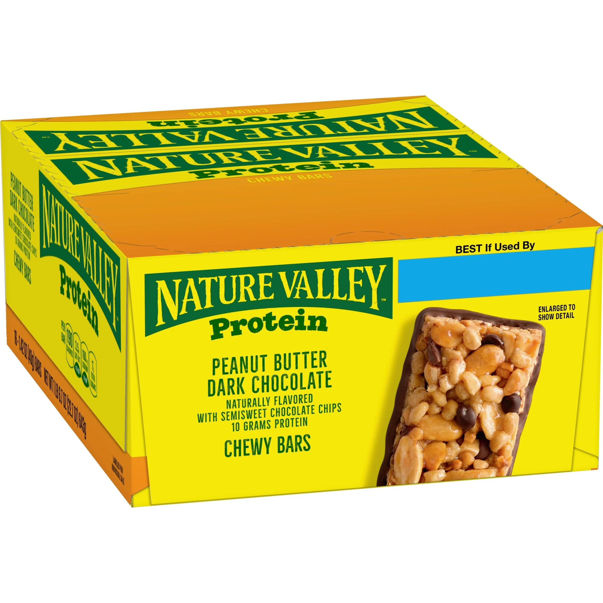 Nature Valley Protein Chewy Granola Barspeanut Butter Dark Chocolate 22.7 Ounce Size - 8 Per Case.