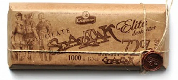 SPARTAK Elite Dark Chocolate Bar 72% Cocoa 1000g/2pack