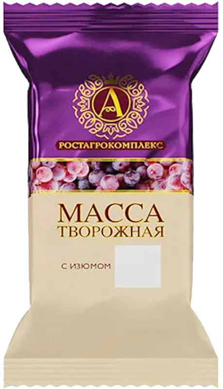 A.ROSTAGROKOMPLEKS Massa Cream Cheese with Raisins 180g/6pack