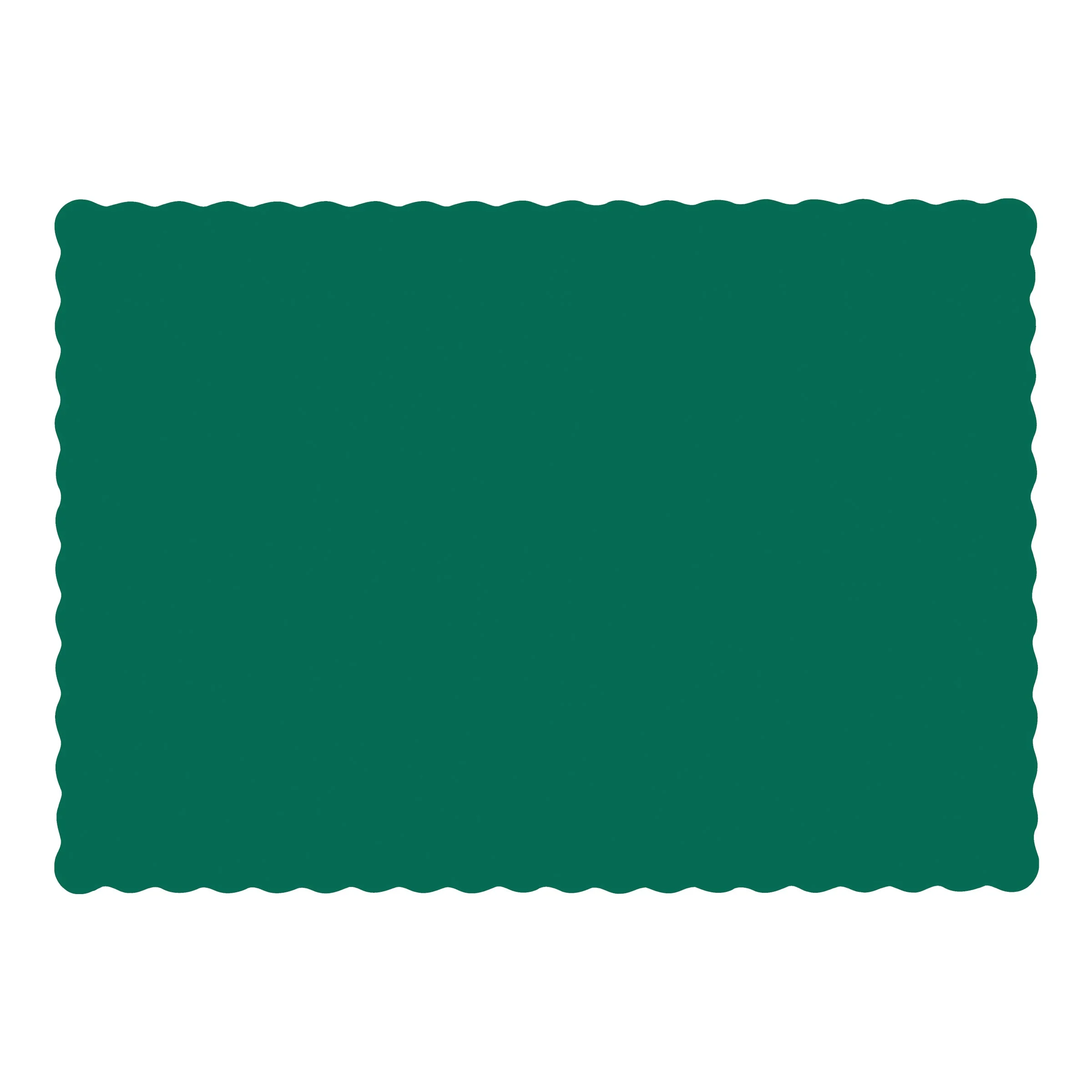 Placemat Paper Hunter Green Scallop Edge Value 1000 Each - 1 Per Case.