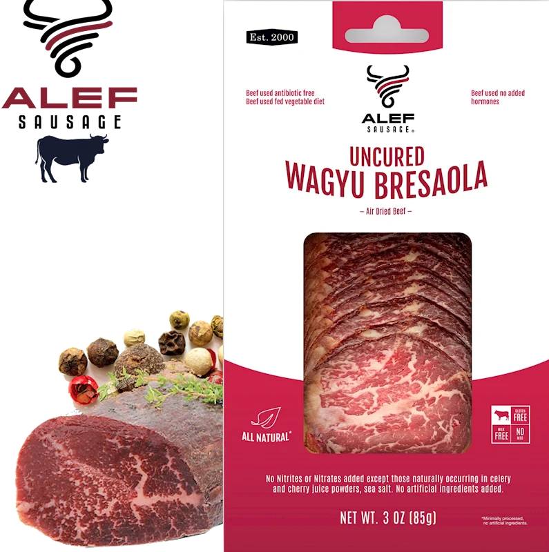 ALEF Uncured Sliced Wagyu Bresaola Air Dried Beef 85g/10pack