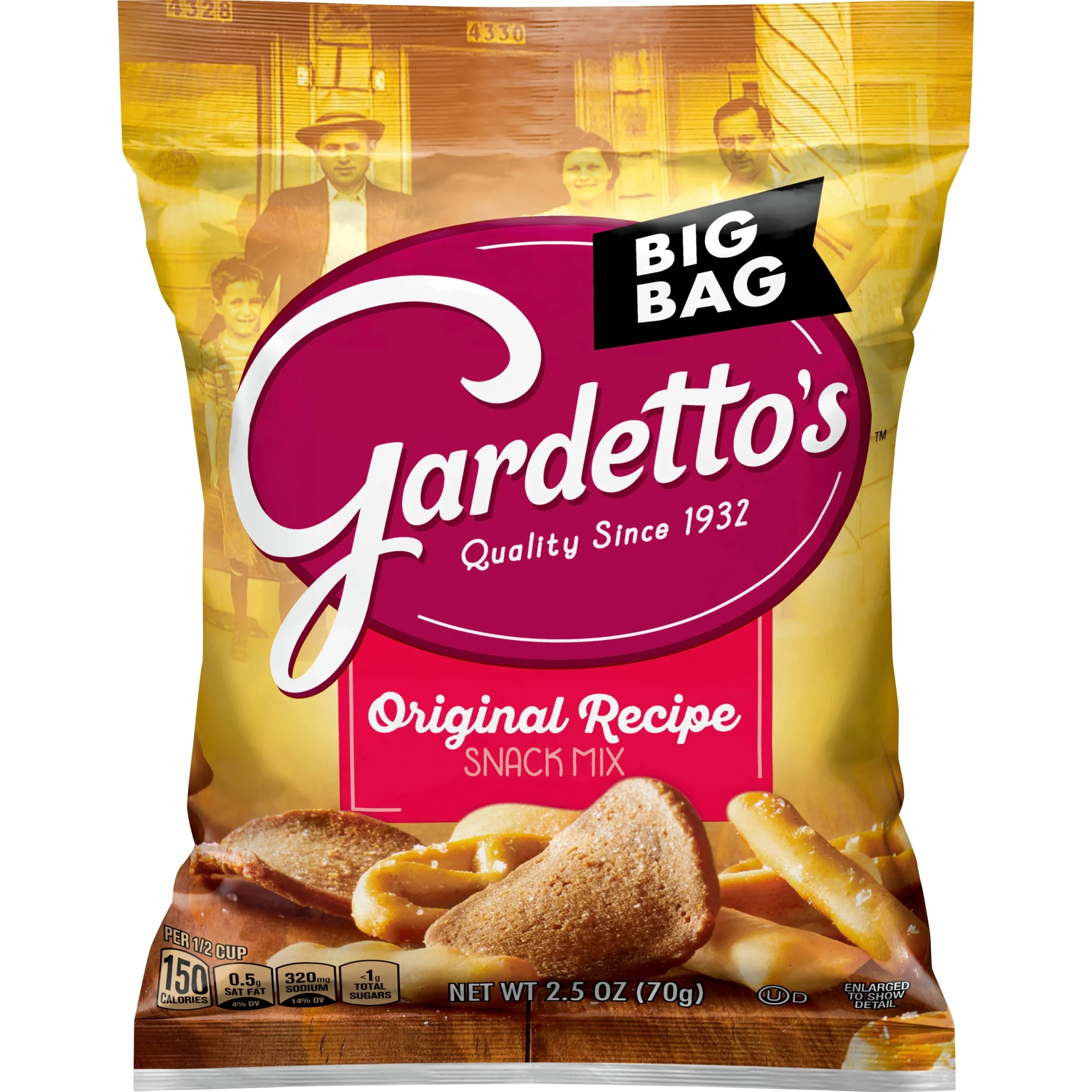 Gardetto's Snack Mix Original 2.5 Ounce Size - 36 Per Case.