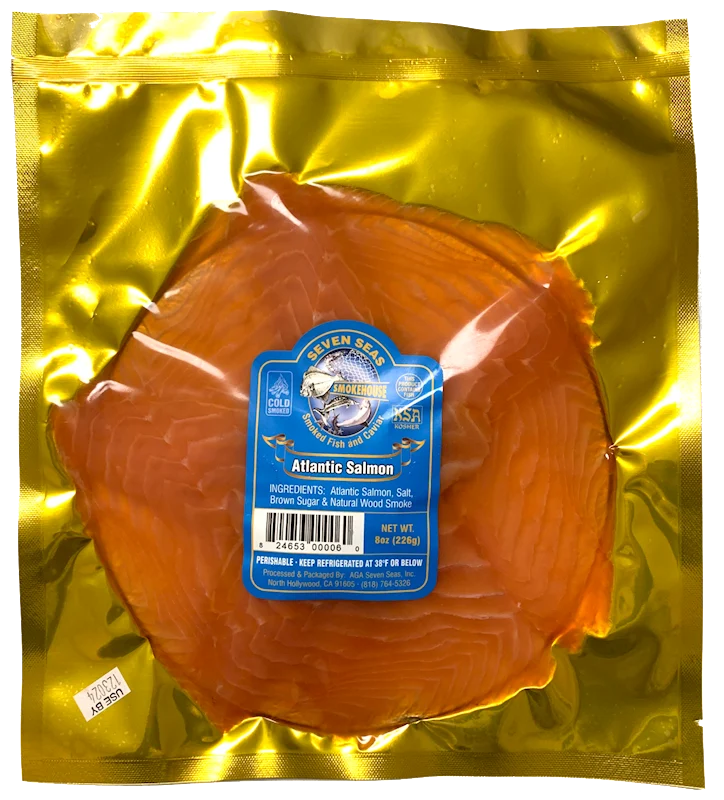 SEVEN SEAS SMOKEHOUSE Cold Smoked Sliced Atlantic Salmon 8oz/2pack