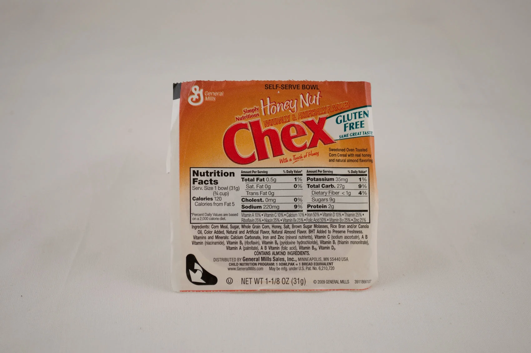 Honey Nut Chex Cereal Single Serve Bowlpak 1.13 Ounce Size - 96 Per Case.