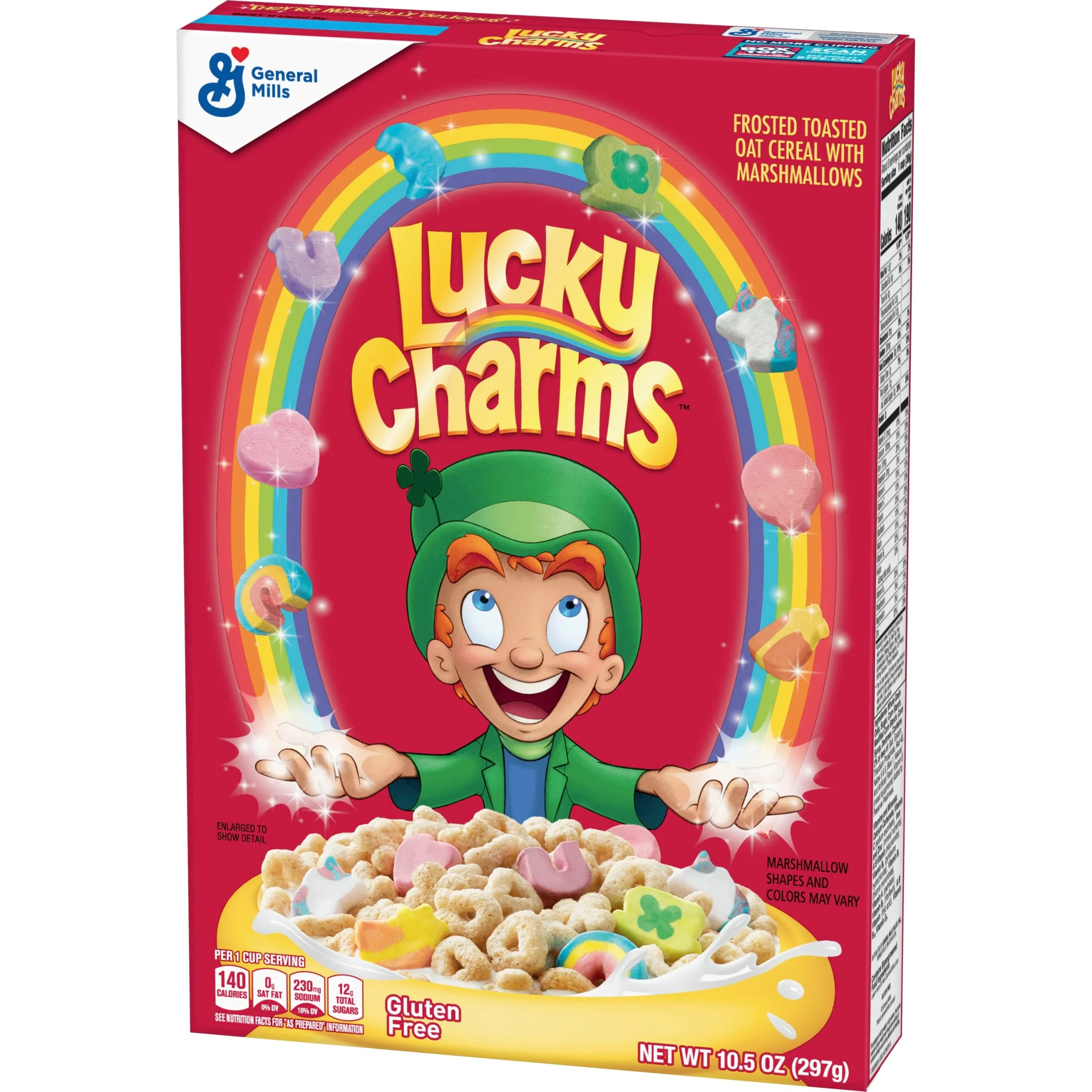 Lucky Charms Cereal 10.5 Ounce Size - 12 Per Case.