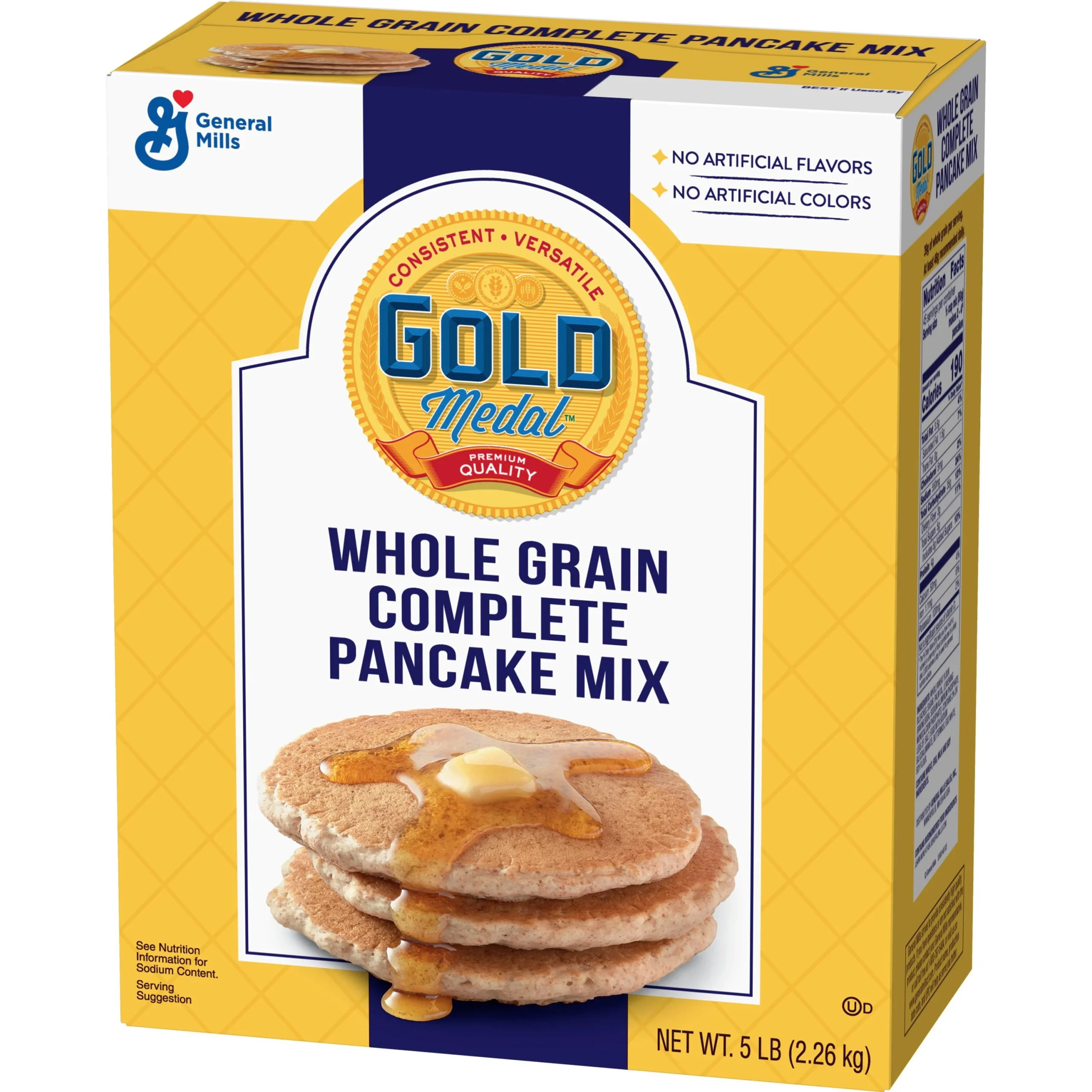 Gold Medal Complete Pancake Mix With hole Grain 5 Pound Each - 6 Per Case.