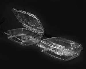 10" Shallow Single Compartment Plastic Container