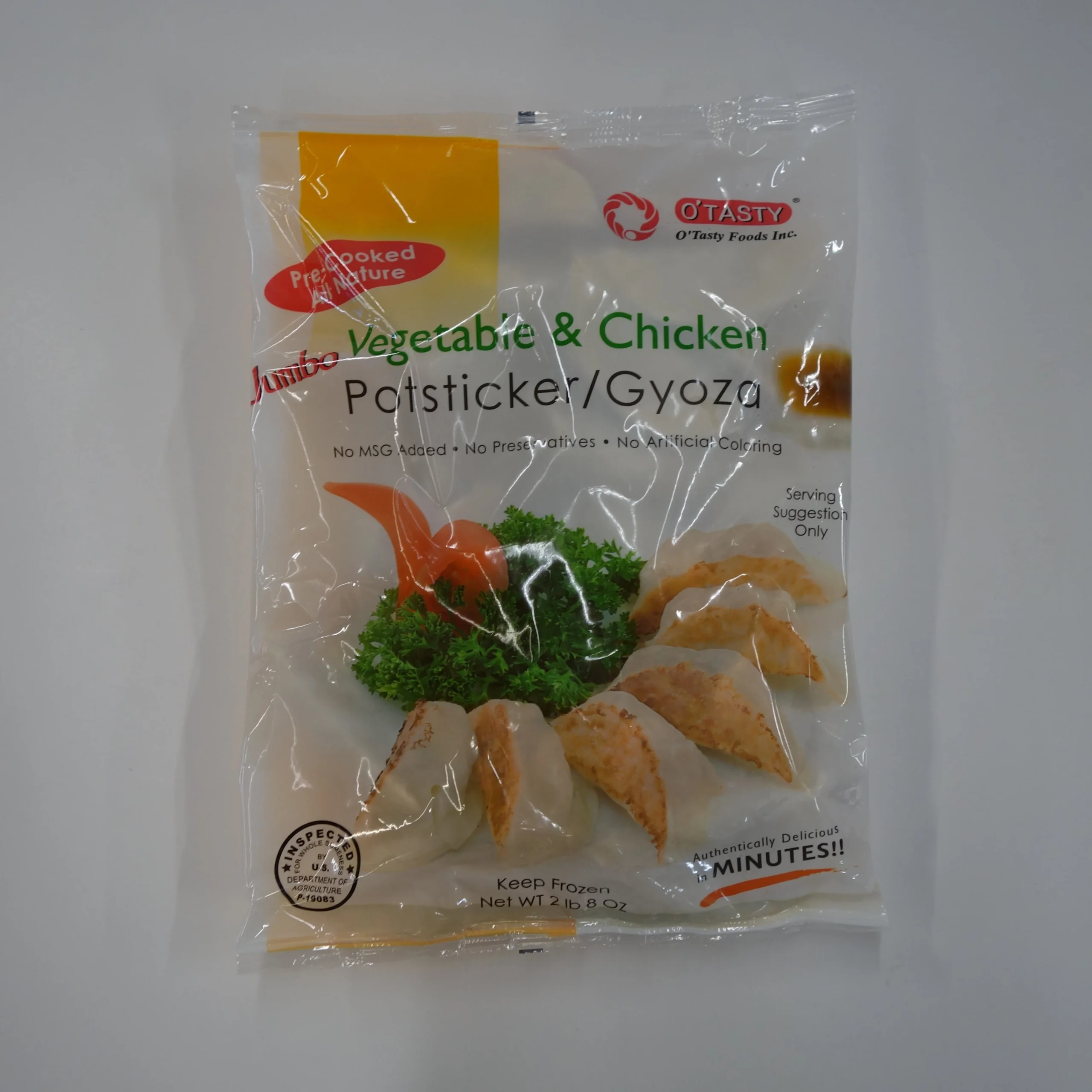 O'tasty Potsticker Chicken And Vegetables 2.5 Pound Each - 6 Per Case.