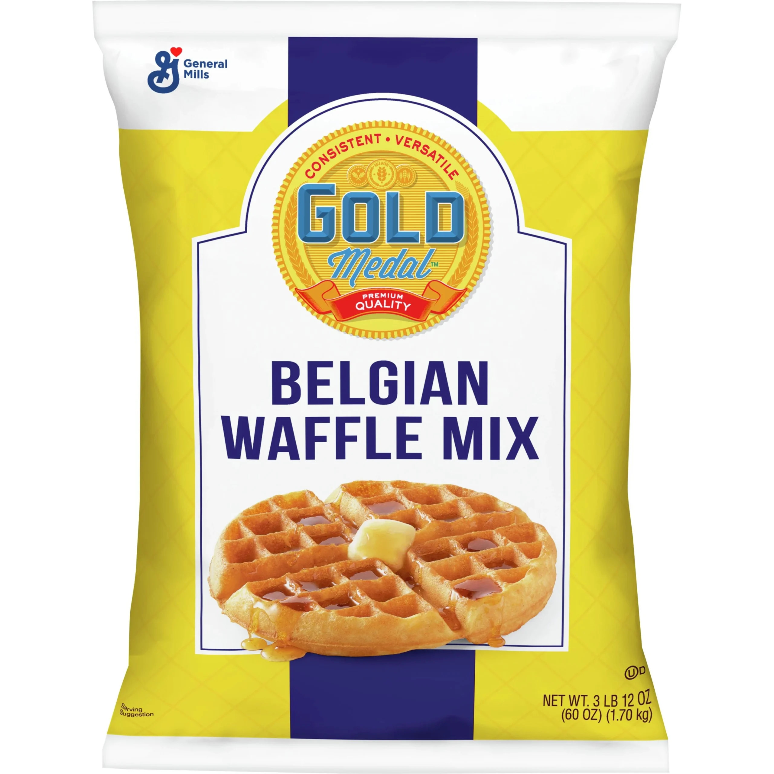 Gold Medal Waffle Mix Belgian Waffle 60 Ounce Size - 8 Per Case.