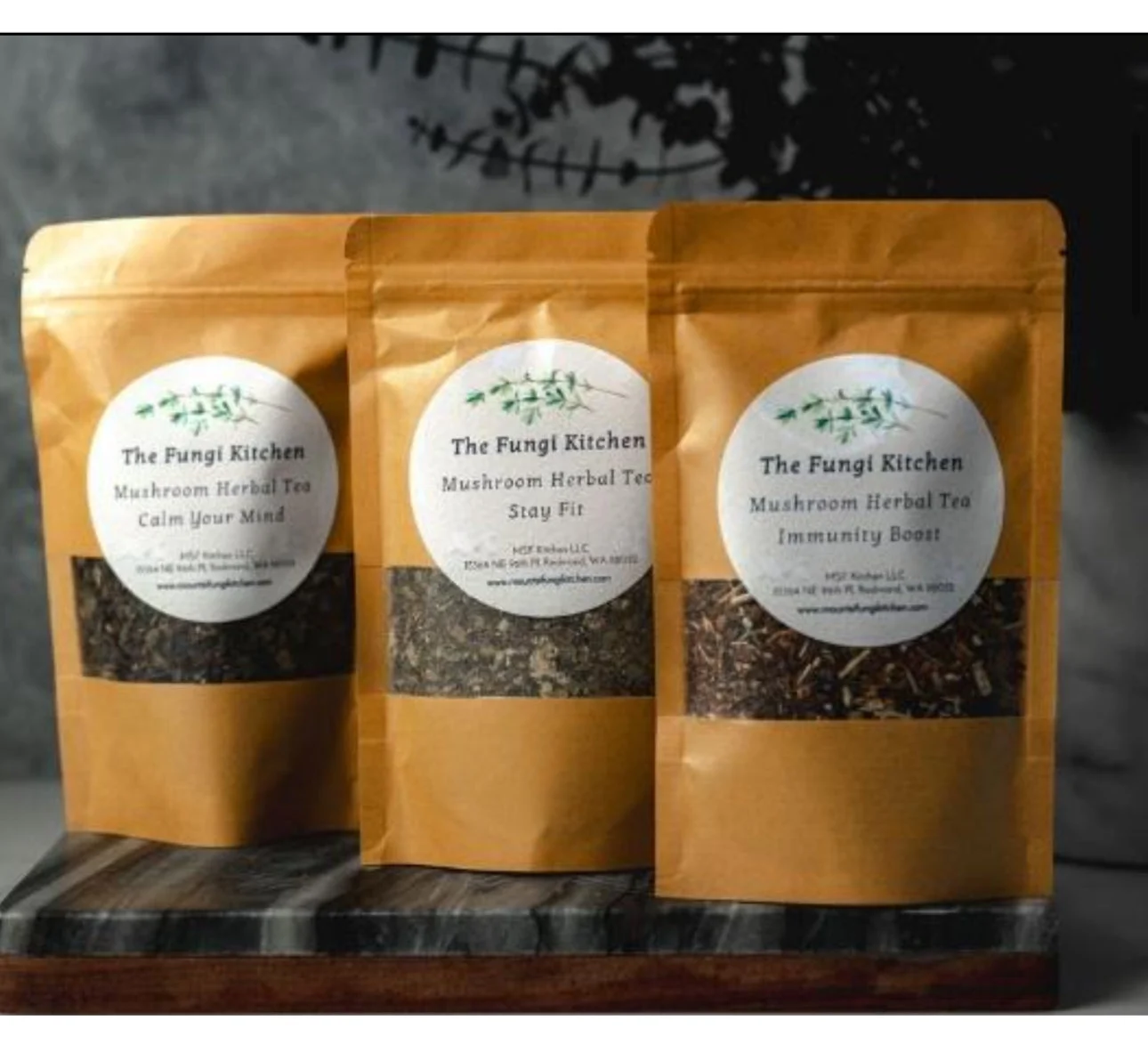 The Fungi Kitchen- Mushroom Herbal Tea calm your mind