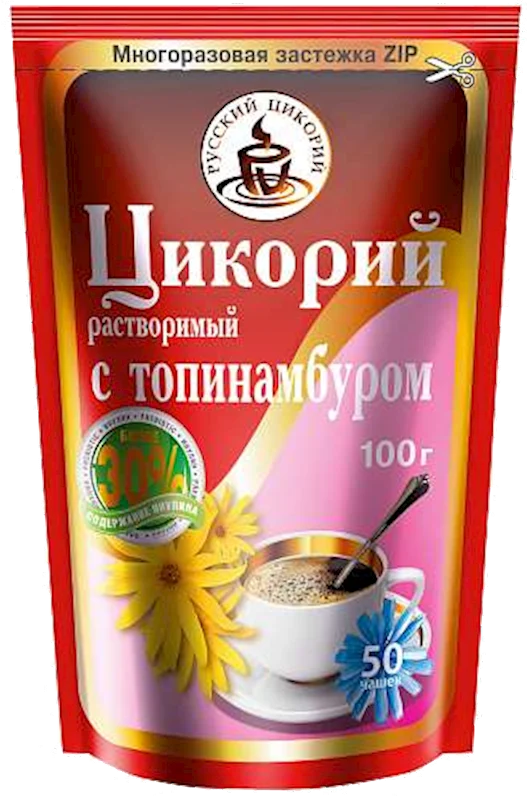 RUSSIAN CHICORY Instant Chicory Powder with Topinambur 100g/12pack