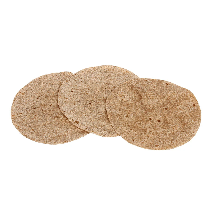 Mission 8 Inch Whole Wheat Heat Pressed Flour Tortilla 12 Count Packs - 24 Per Case.