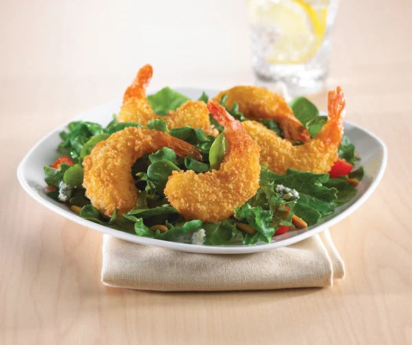 Mrs. Friday's Breaded Round Shrimp 2.5 Pound Each - 6 Per Case.