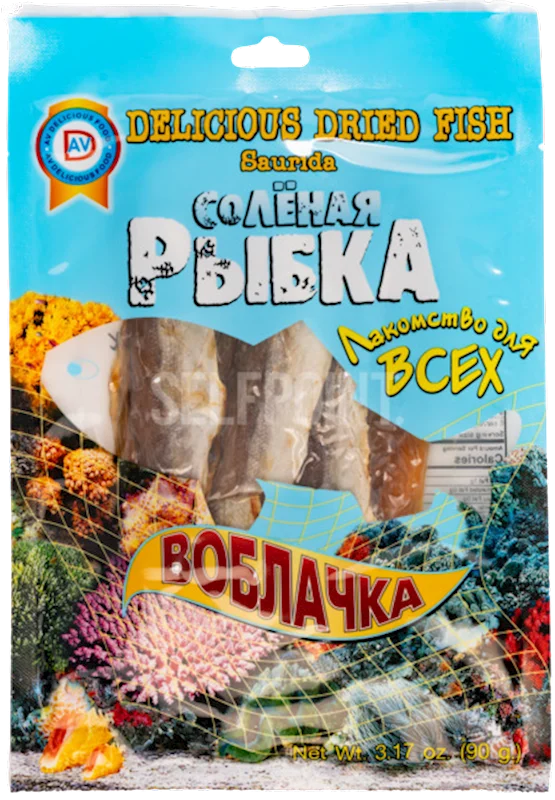 AV DELICIOUS Dried Salted Saurida (Voblachka) 90g/10pack