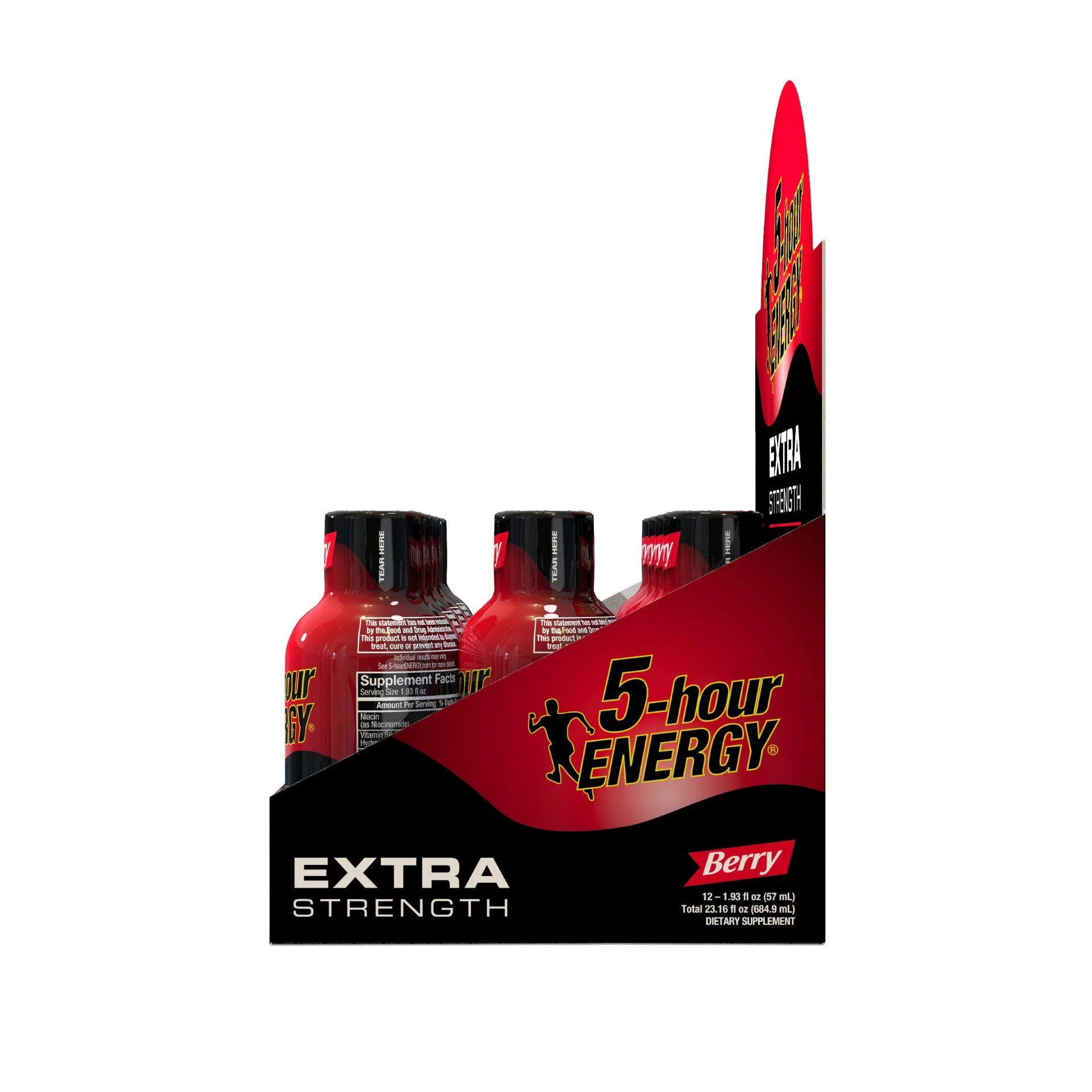 Hour Energy Shots Extra Strength Berry 1.93 Fluid Ounce - 48 Per Case.