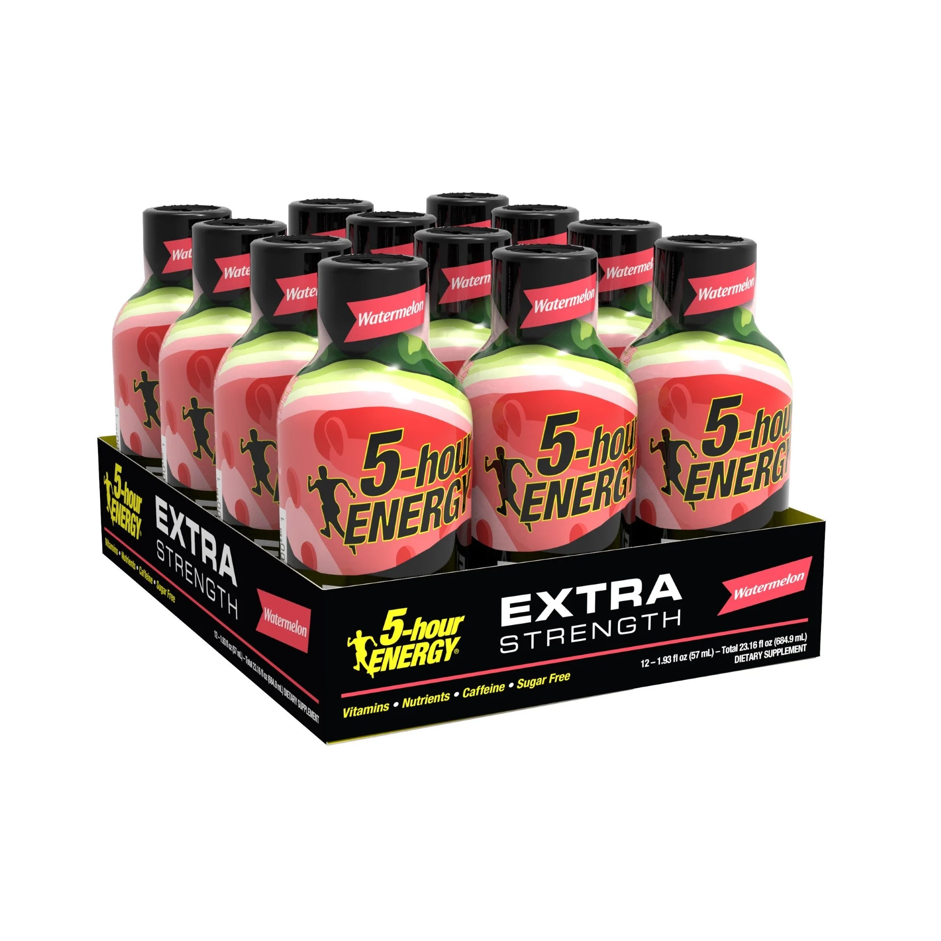 Hour Energy Shot Extra Strength Watermelon Pack 1.93 Fluid Ounce - 216 Per Case.