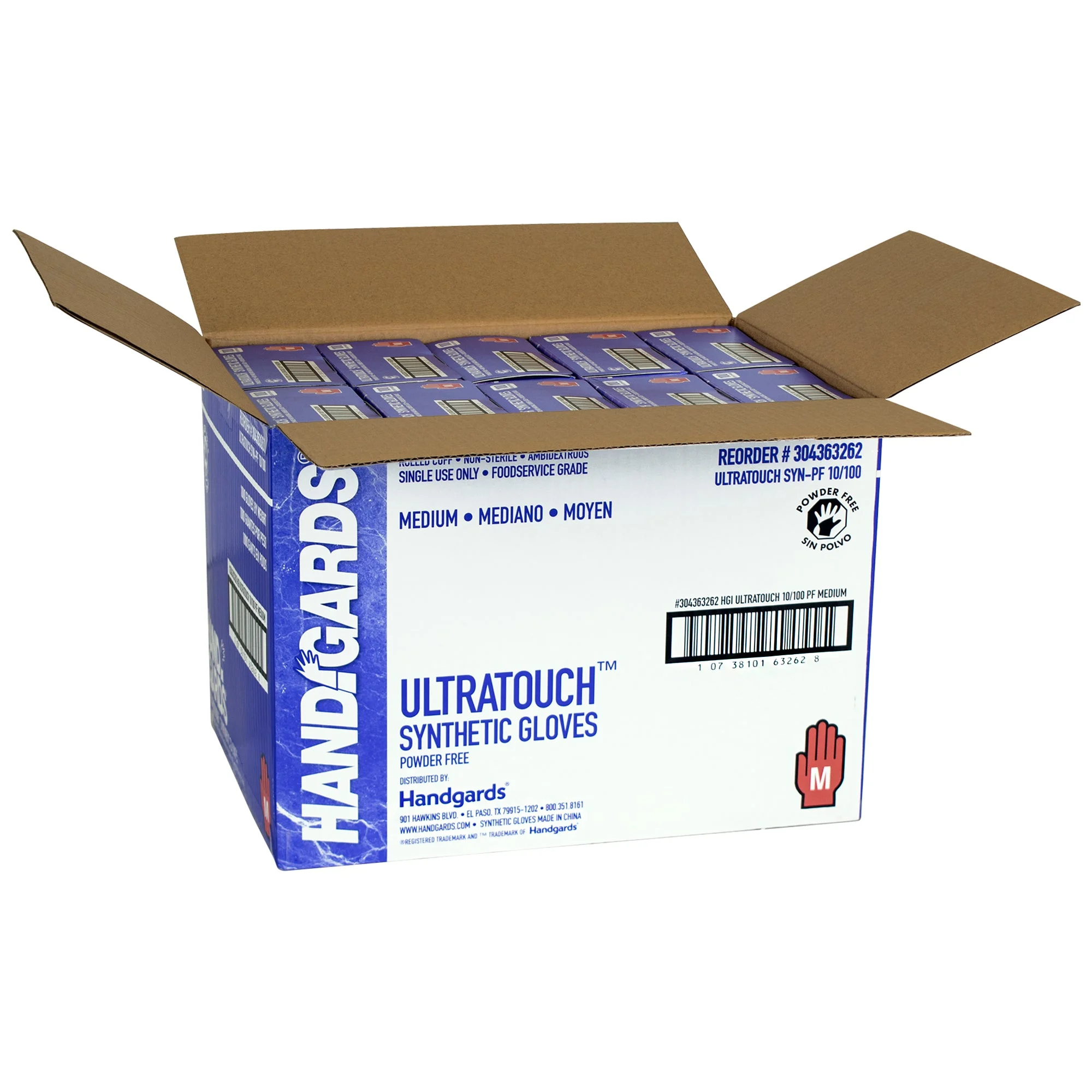 Glove Ultra Touch Synthetic Powder Free Medium 100 Each - 10 Per Case.