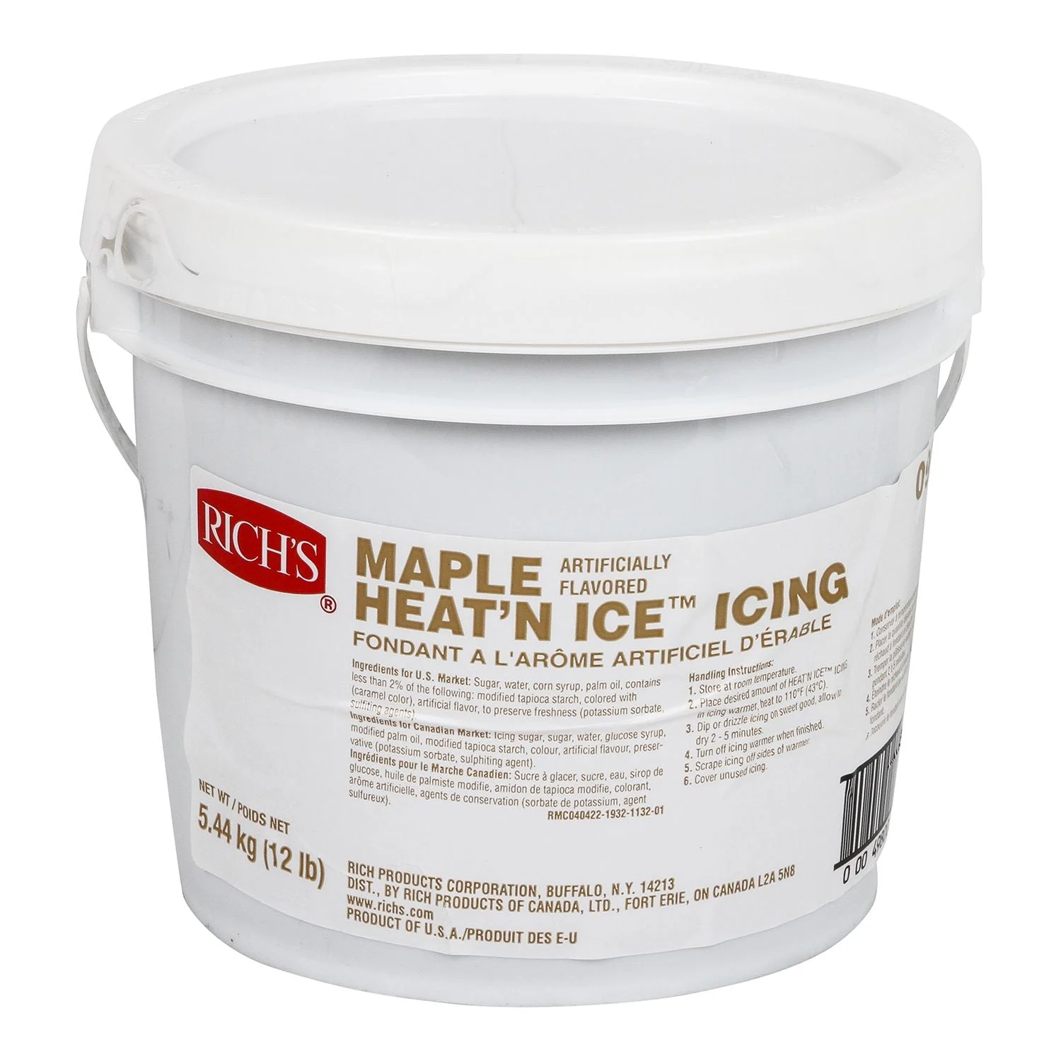 Maple Artificially Flavored Heat 'n Ice Icing 12 Pound Each - 1 Per Case.