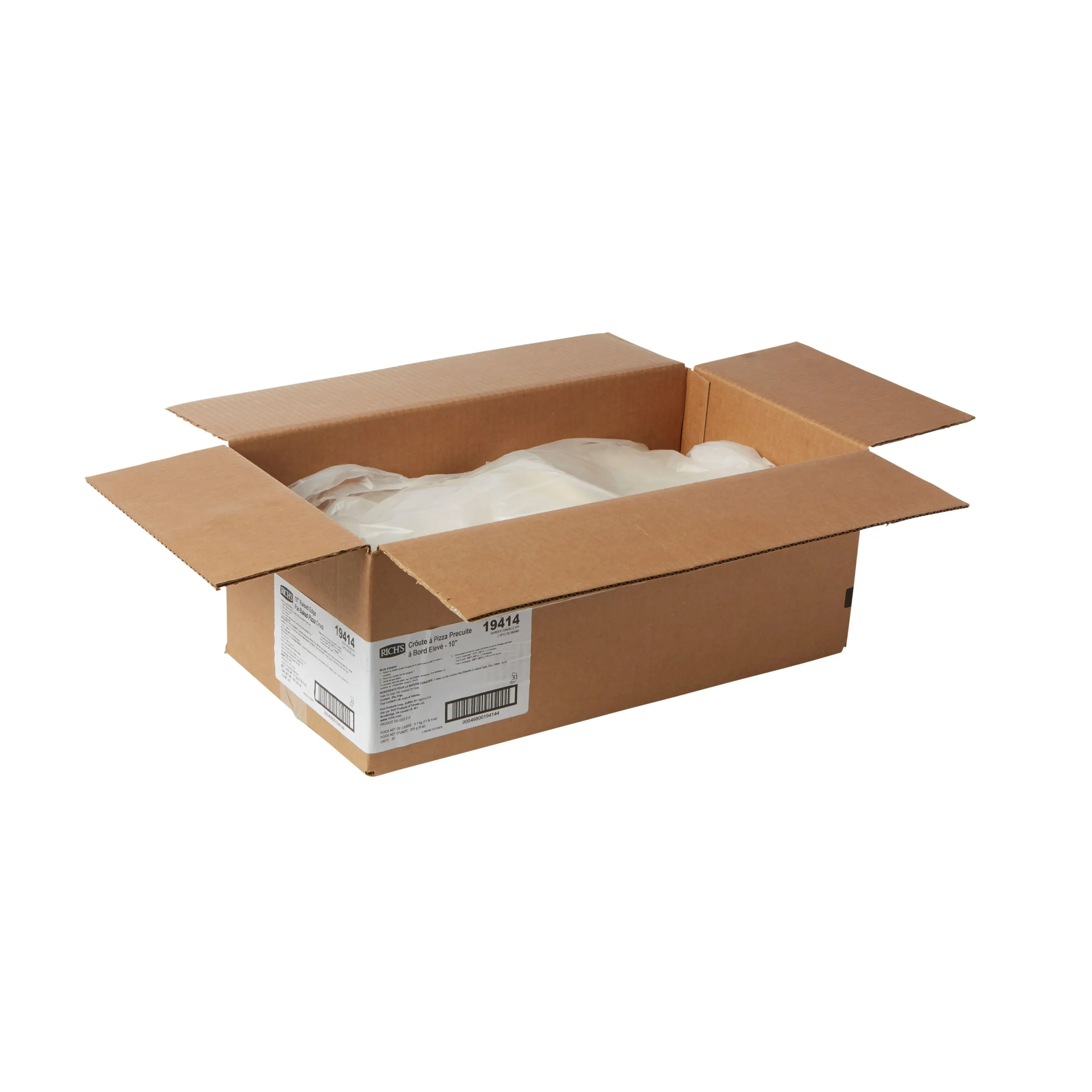 Pizza Crust Par Baked Raised Edge 10 Inch 9 Ounce Size - 20 Per Case.