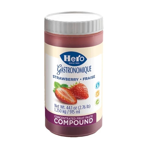 Hero Fruit Paste Compound Strawberry 2.75 Pound Each - 3 Per Case.