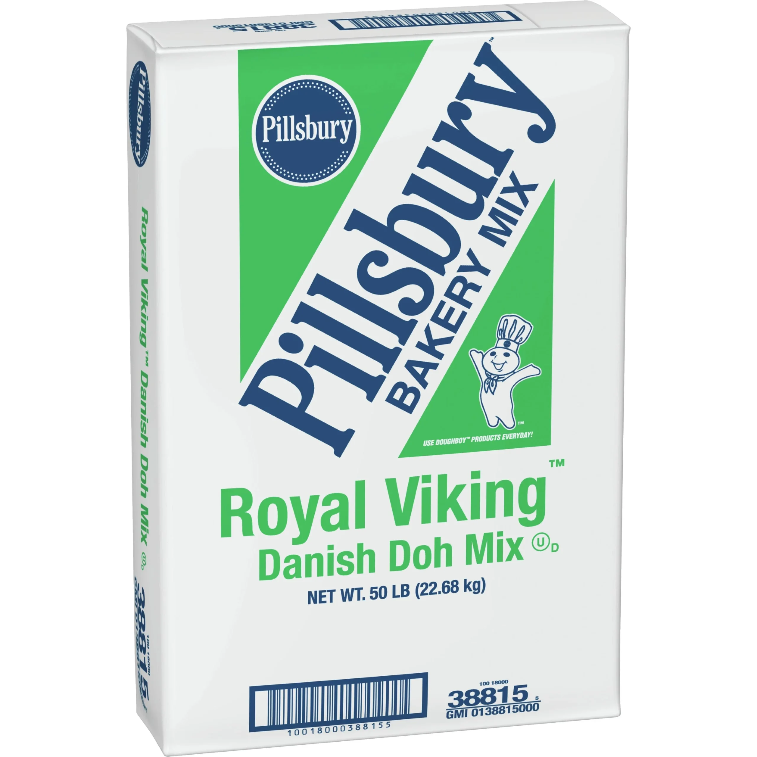 Pillsbury Danish Mix Royal Viking Danish Doh Mix 50 Pound Each - 1 Per Case.