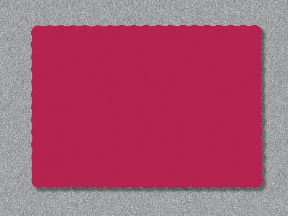 Placemat Paper Red Scallop Edge Value 1000 Each - 1 Per Case.