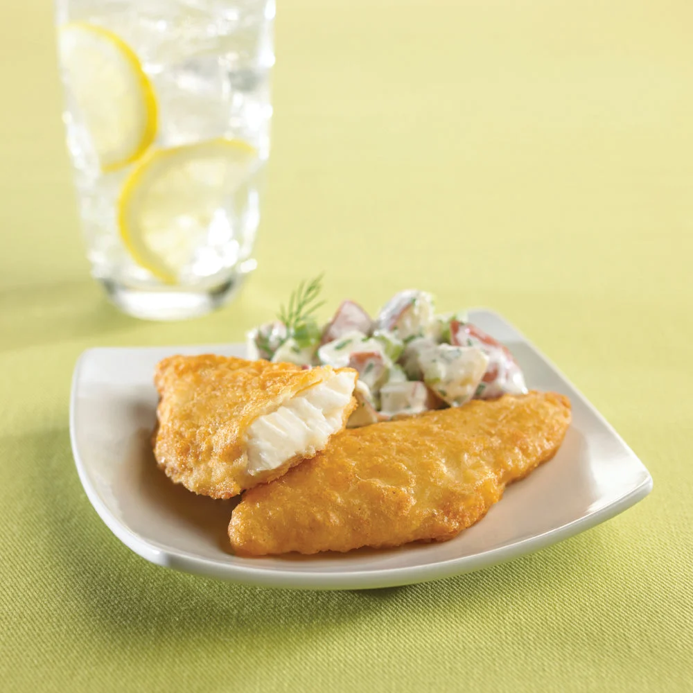 Mrs. Friday's Tavern Bat Cod Fillets 2.5 Pound Each - 4 Per Case.