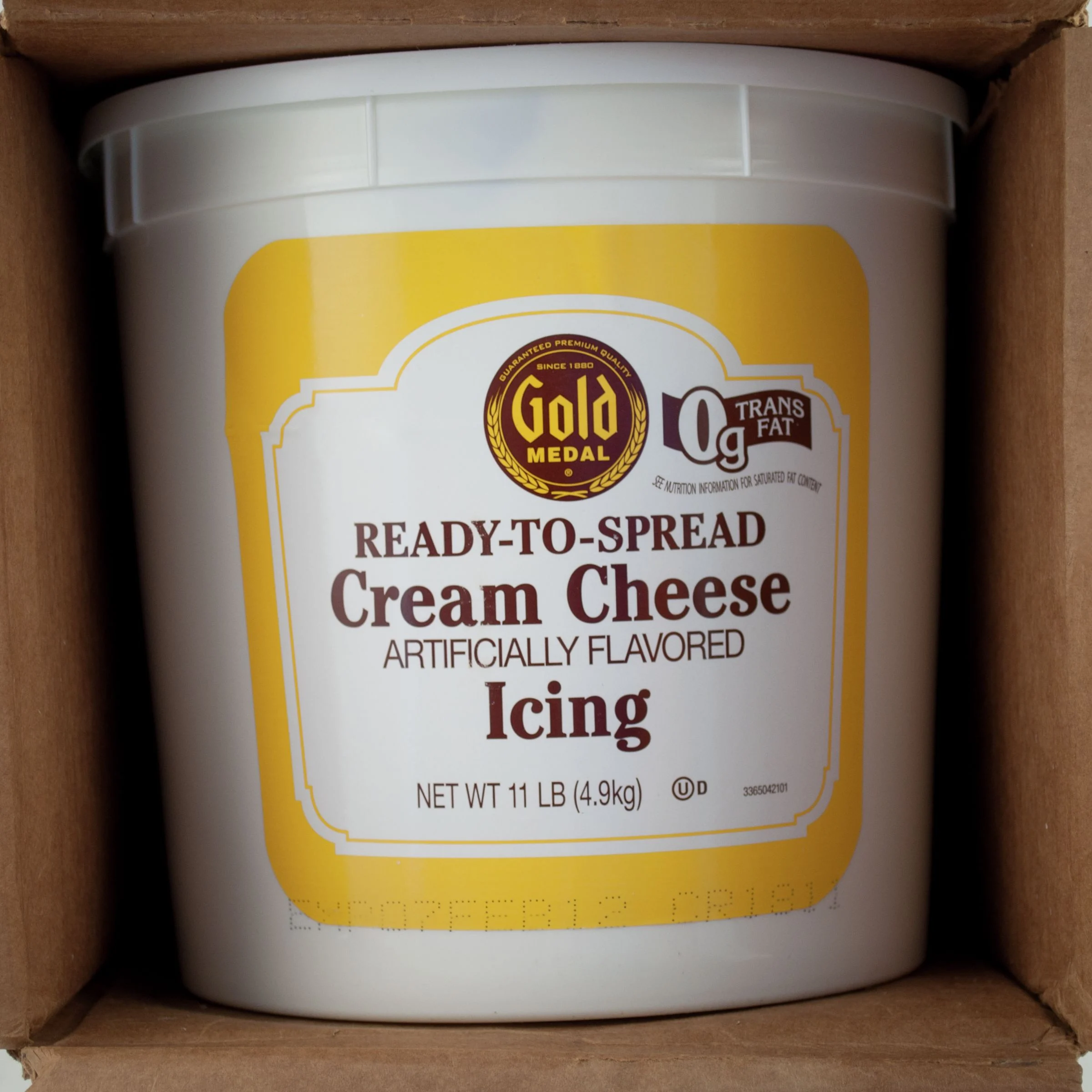 Gold Medal Icing Ready To Spread Cream Cheese 11 Pound Each - 2 Per Case.