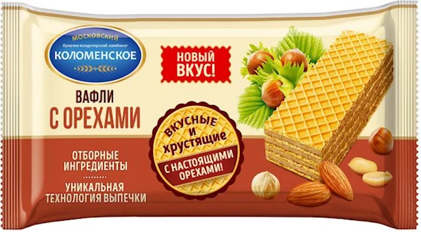 KOLOMENSKOE Waffles with Nuts 200g/20pack