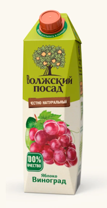 NECTAR Volzhskiy Posad Apple & Grape Juice 1L/12pack