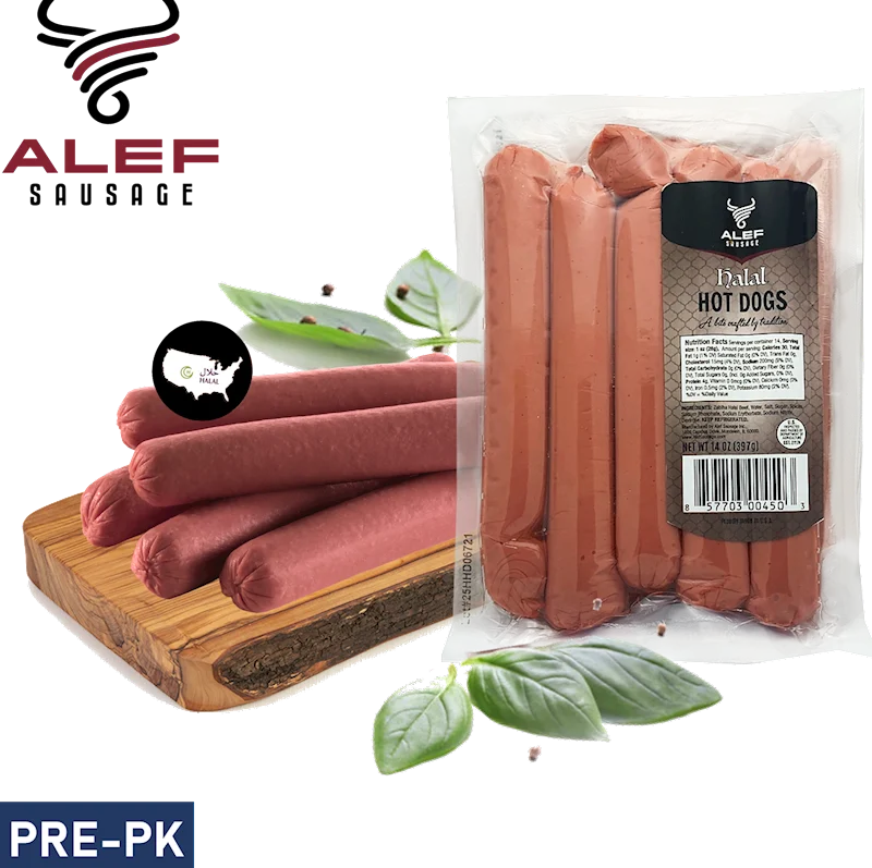 ALEF Halal Beef Hot Dogs 397g/10pack