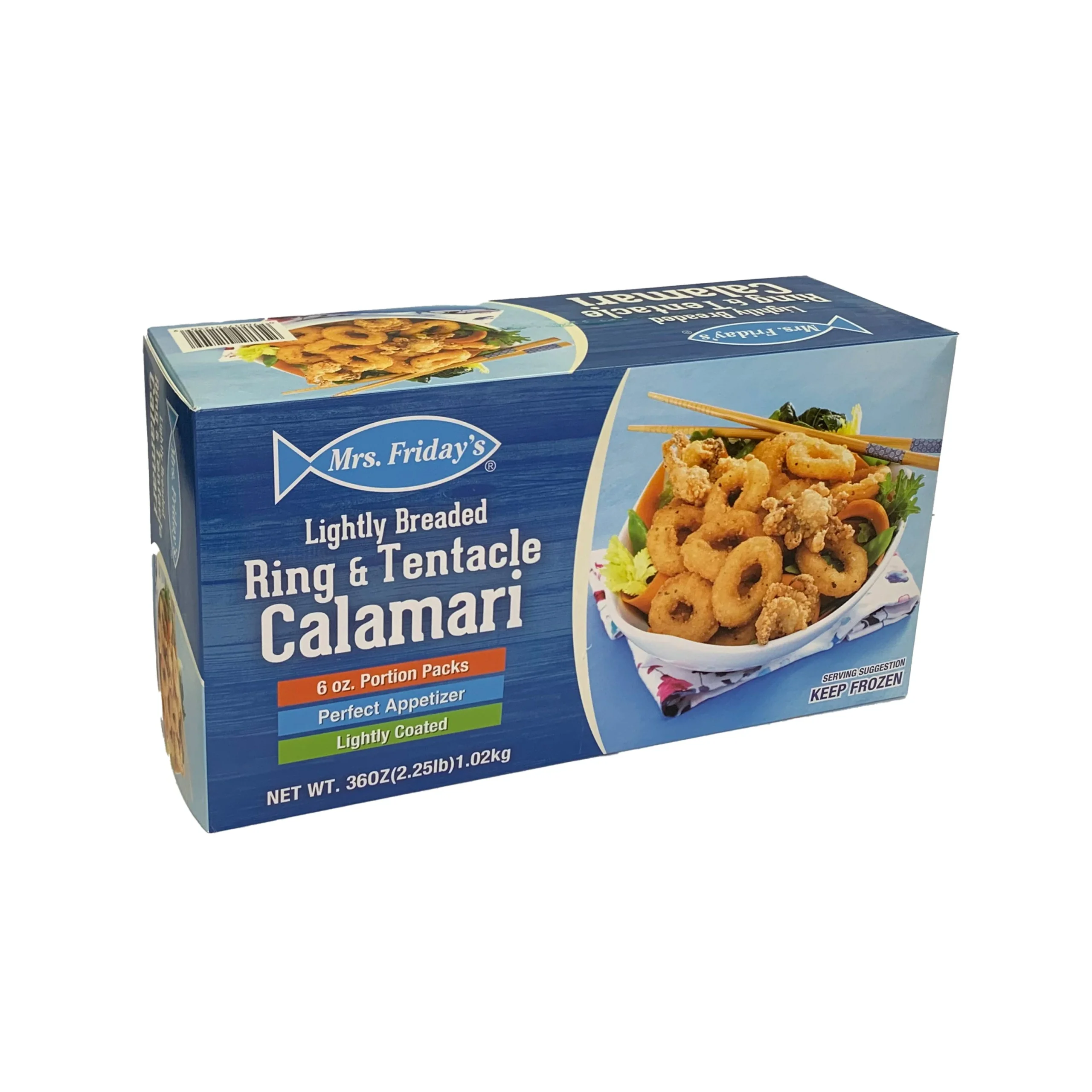 Mrs. Friday's Lty Breaded Ring & Tentacle Calamari 2.25 Pound Each - 6 Per Case.