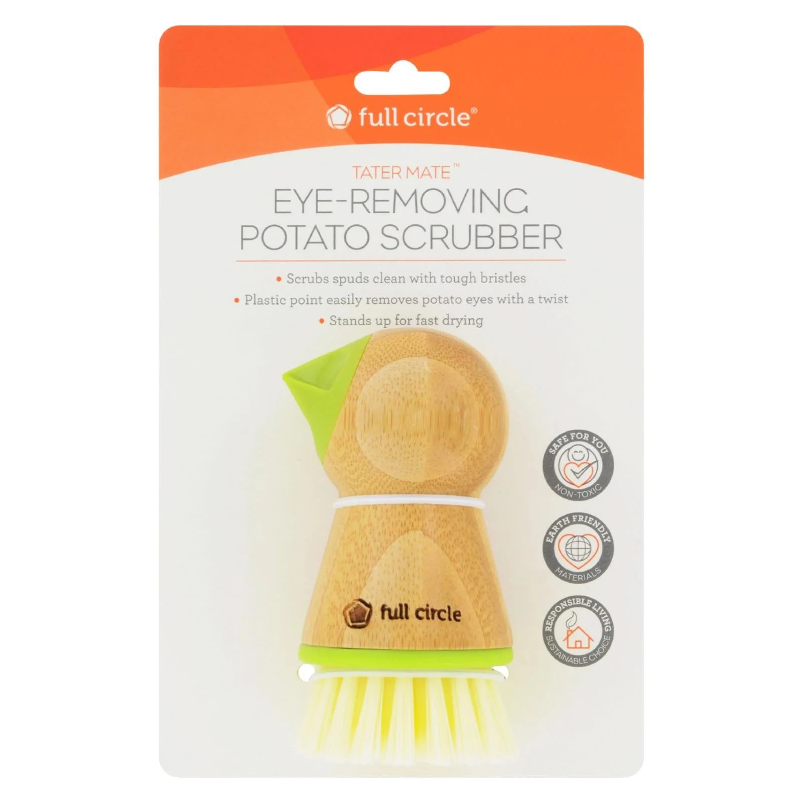 Full Circle Home Tater Mate Potato Brush with Eye Remover - Case of 6