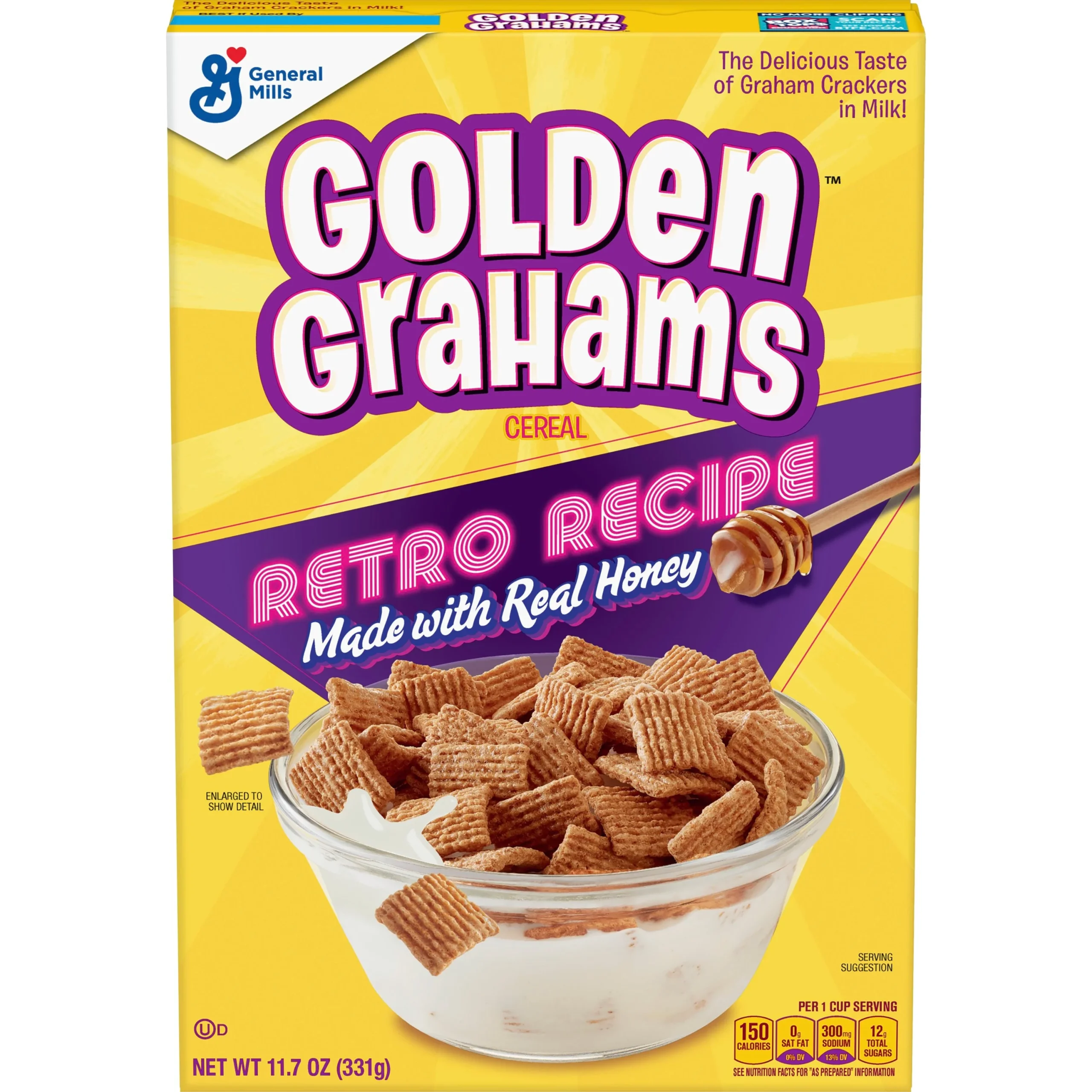 Golden Grahams Cereal Box 11.7 Ounce Size - 12 Per Case.